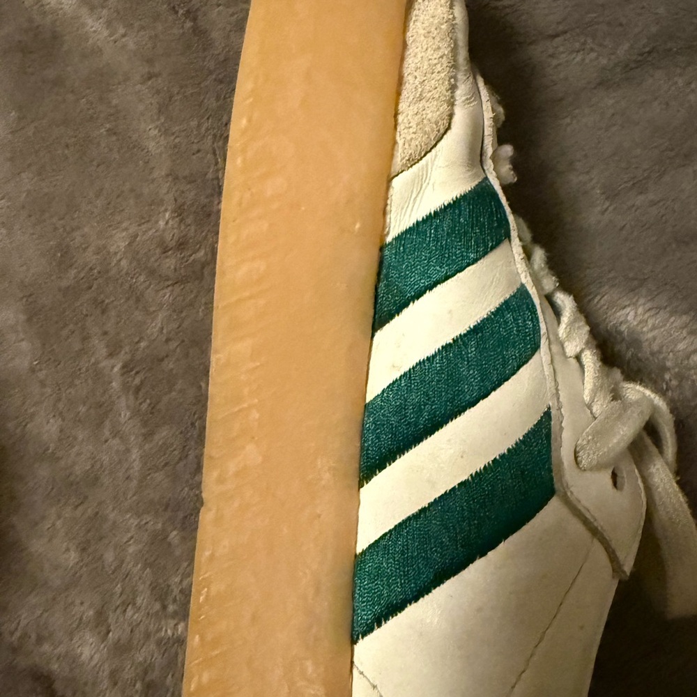 adidas Samba Platform Sneakers White with Dark Green and Gum Sole - Picture 12 of 12